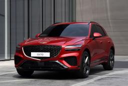 2022 Genesis GV70 Front Left Side in Red